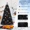 Black Artificial Halloween Christmas Tree with PVC Branch Tips and Cool White LED Lights